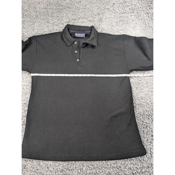 Vintage Phillipe Marcel Shirt Men Medium Black USA Made Polo Button Classiccore - Picture 3 of 6